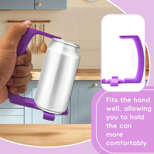 2025 New Portable Can Holder Handle Ergonomic Reusable Drink Holder Stable <b>Mini</b> Can <b>Bottle</b> Grip - Product Image 5
