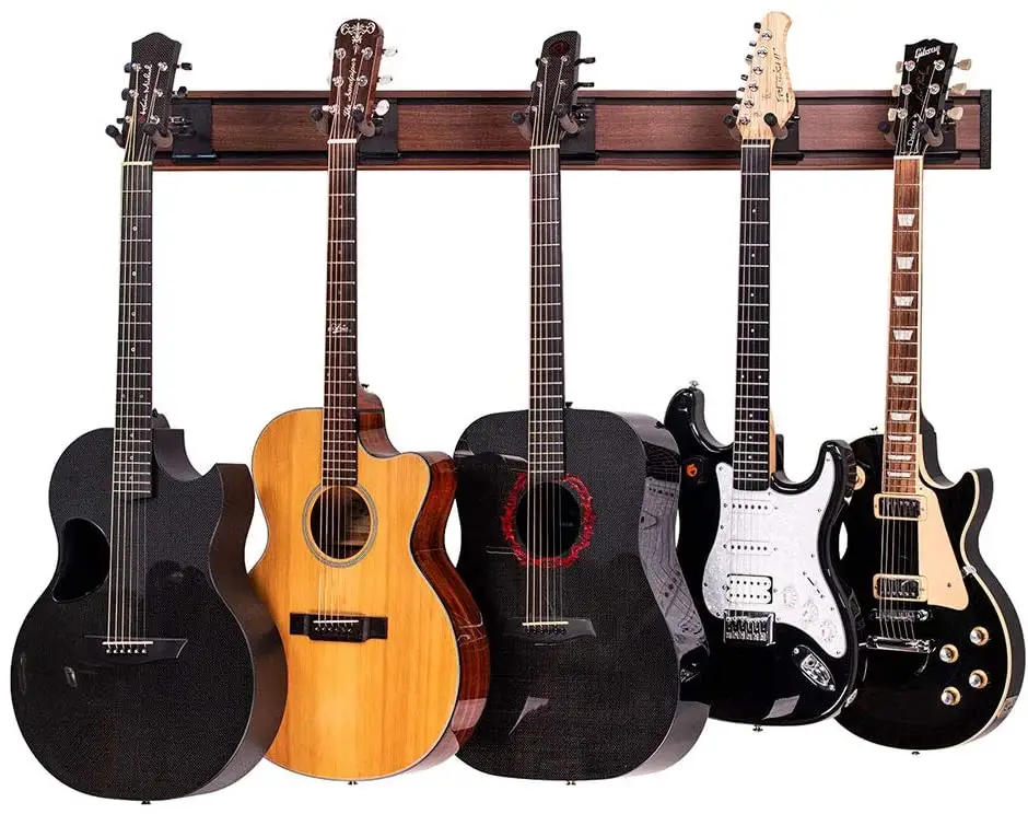 5 Parede para Montagem Em Rack de guitarra para Guitarras Baixo Acústico Elétrico de Alumínio De Impressão guitarra Slatwall display stand