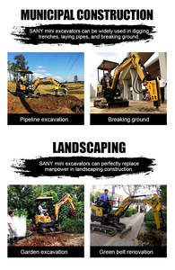 Mini-excavatrice compacte Sany SY26U de 2,5 tonnes, machine de terrassement pour petits terrains, travaux de culture, construction de cours arrière et tâches de terrassement domestiques - Product Image 4