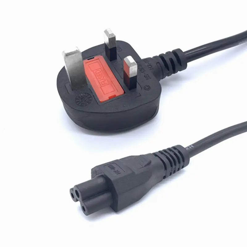Низкая цена, высококачественный настраиваемый шнур питания переменного тока, кабель IEC C5/C13 для фена, кабель питания с вилкой Великобритании