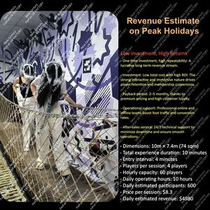 Arena de Juegos XR Interactiva, Sala de <span class=keywords><strong>Escape</strong></span> Inmersiva con Movimiento Libre, Máquina de Juegos de Misterio y Asesinato de Pubg, Sala de Batalla de Realidad Virtual para 8 Jugadores - Product Image 3