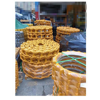 Cadenas de Acero para Excavadoras de 37 a 51 Eslabones, Cadena de Tren de Rodaje para Excavadoras, Eslabones de Cadena Lubricados para Tractores de Orugas