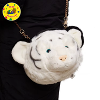 Adorable peluche tigre en coton doux, livrée avec un joli sac à bonbons, un petit cadeau délicat et sucré