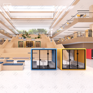 Cabina de Oficina Modular Prefabricada, Insonorizada, Moderna, para Reuniones, Uso en Interiores, para Hoteles, Oficinas y Hogares, con Privacidad y Movilidad - Product Image 4