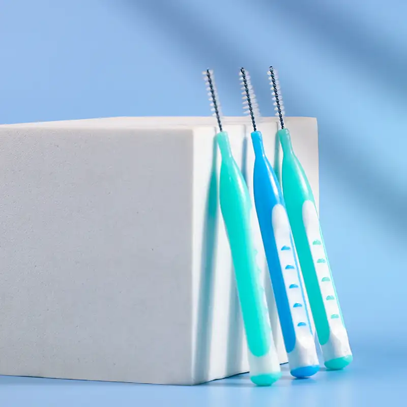 Cepillo Interdental ortodontico Dental en forma de I con tapa, adultos