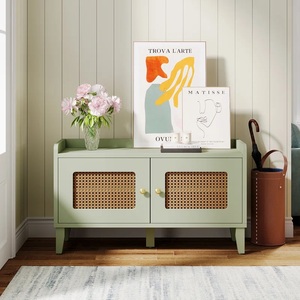 <span class=keywords><strong>Zapatero</strong></span> de ratán <span class=keywords><strong>verde</strong></span> claro de madera moderno para pasillo con <span class=keywords><strong>Zapatero</strong></span> de ratán - Product Image 1