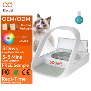 Elecpet 2026 New Stainess Steel Automatic Pet <strong>Feeder</strong> with Microchip Selective Makes Meal Times Stress-Free <strong>Wet</strong> Dry <strong>Food</strong> for <strong>Cats</strong> - Product Image 1