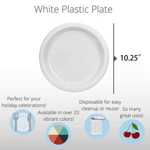 Modern BPA-Free PS <b>Plastic</b> Pink Reusable <b>Dinner</b> <b>Plates</b> Dishware for Parties Wedding Birthday - Product Image 4