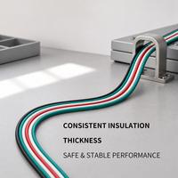 Câble plat en silicone à 2-14 broches, câble parallèle en silicone torsadé pour équipement électronique de meubles, câble plat en silicone