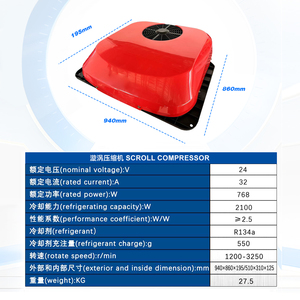 Mùa hè trên mái nhà điều hòa không khí mỏng và yên tĩnh năng lượng DC 12V 24V tiết kiệm phong cách mới - Product Image 4