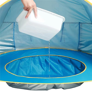 Tente de plage pour bébé, protection UV, abri solaire pour bébé et enfant, tente de plage pop-up portable, abri solaire avec piscine, protection UV - Product Image 4