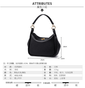 แฟชั่นใหม่ กระเป๋าสะพายข้างดีไซน์เนอร์ คุณภาพสูง หนังแท้ กระเป๋าสะพายไหล่ กระเป๋าถือลำลอง กระเป๋าถือผู้หญิงสุดหรู - Product Image 3