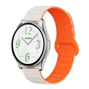 Double Color Magnetic Watch <b>Strap</b> for 20mm 22mm Watch Silicone Breathable <b>Wrist</b> for Samsung Huawei Watch Band - Product Image 6