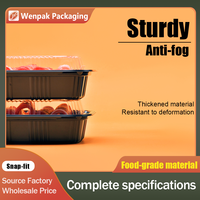 Wegwerp PET-maaltijdbak Plastic Doos voor Fastfood Hoge temperatuur magnetron Bestand tot 120 ° Pakketdoos
