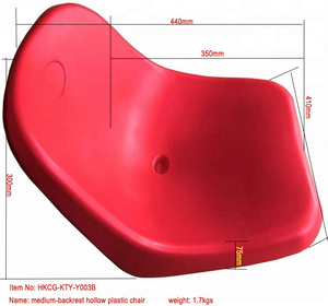 Asiento de plástico impermeable para interior y exterior, para estadios, venta al por mayor, asiento fijo de respaldo medio, silla de plástico para audiencia - Product Image 3