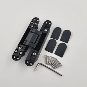 Bisagra oculta negra ajustable 3D <span class=keywords><strong>de</strong></span> alta calidad, <span class=keywords><strong>bisagras</strong></span> <span class=keywords><strong>de</strong></span> puerta ocultas <span class=keywords><strong>de</strong></span> alta resistencia abiertas <span class=keywords><strong>de</strong></span> 180 grados, muebles <span class=keywords><strong>invisibles</strong></span> <span class=keywords><strong>para</strong></span> puerta <span class=keywords><strong>de</strong></span> <span class=keywords><strong>madera</strong></span> - Product Image 3