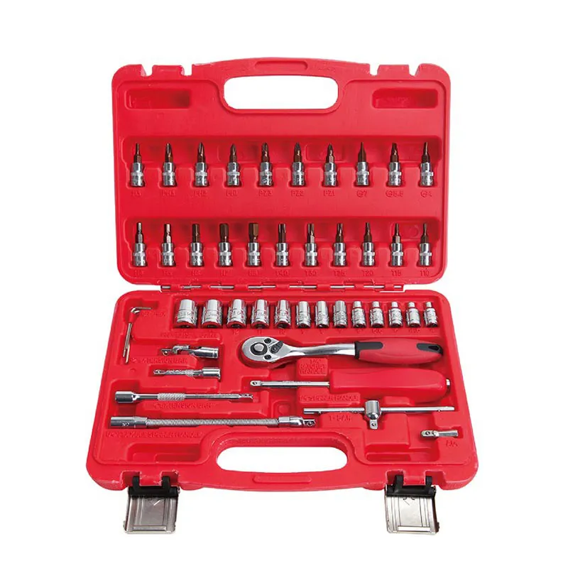 Kit de ferramentas, conjunto de ferramentas doméstico conjunto de ferramentas manuais 46 peças casa reparo pequeno básico kit de ferramentas com caixa de armazenamento