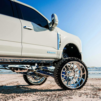 Jantes de camion forgées argentées polies à concavité profonde 26x14 24x12 22x14 pour pick-up 8x165.1 8x170 8x180 pour Dodge 2500 3500 F150 F250
