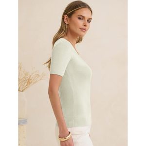 Suéter de Punto de Manga Corta para Mujer FOXA, Cuello Redondo, Informal, Básico, Suave, para Verano, Ropa de Trabajo, Primavera 2026 - Product Image 5