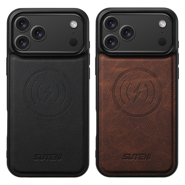 Lychee Grain PU Leather Magnetic Charging Drop-Proof Phone Case with Camera Protection, for Apple 18/17/16/15/14/13/12 Series
