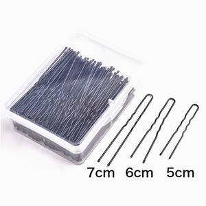 Barrettes à cheveux en métal en forme de U pour mariée, clips noirs en U, épingles à <span class=keywords><strong>chignon</strong></span> de danse, barrettes droites, accessoires pour cheveux pour femmes - Product Image 1