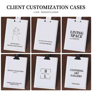 Étiquettes personnalisées imperméables pour vêtements, étiquettes volantes personnalisées, étiquettes antivol à boucle, en papier souple recyclé, avec logo découpé sur mesure - Product Image 3