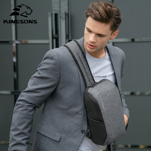 Nouveau sac messager et sac à bandoulière pour homme, avec bouton, imperméable, design ergonomique, grande capacité, sac d'affaires - Kingsons - Product Image 5