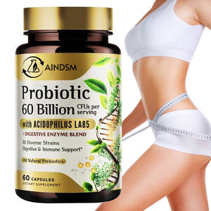 Capsules de probiotiques bien conçues, capsules de lactobacilles, santé digestive, prébiotiques et probiotiques, capsules de soutien immunitaire - Product Image 1