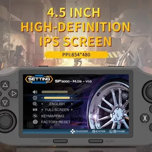 Console de <span class=keywords><strong>jeu</strong></span> vidéo portable rétro SF3000 <span class=keywords><strong>RPG</strong></span> avec écran couleur IPS de 4,5 pouces, résolution 854x480, écran non tactile, système Linux portable - Product Image 2