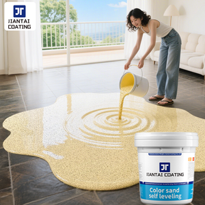 เจียนไท น้ำยาเคลือบพื้นอีพ็อกซี่สำหรับใช้ในครัวเรือน ทนทานต่อการสึกหรอ ปรับระดับได้เอง สีทรายเคลือบพื้น ป้องกันแสงแดด ความแข็งสูง - Product Image 1