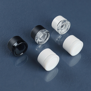 Vente en gros bouteille bon marché pot de cire en verre vide rond et carré cosmétique en plastique noir résistant aux enfants emballage de pot de sceau de miel en verre de 5g - Product Image 6
