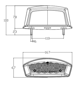 Led xe gắn máy đuôi ánh sáng với 10 LED phía sau vị trí đèn phanh cảnh báo - Product Image 4