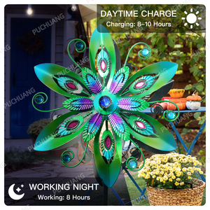 Spinner <span class=keywords><strong>de</strong></span> viento Solar para exteriores, Estaca <span class=keywords><strong>de</strong></span> Metal, hilanderos para <span class=keywords><strong>jardín</strong></span>, recogedor <span class=keywords><strong>de</strong></span> viento, <span class=keywords><strong>molinos</strong></span> <span class=keywords><strong>de</strong></span> viento, césped, Patio, decoración <span class=keywords><strong>de</strong></span> granja - Product Image 1