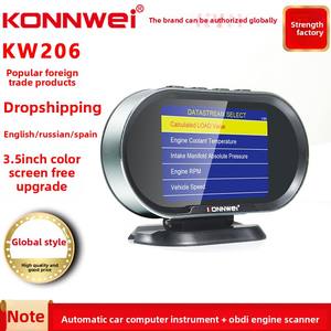 Escáner de Diagnóstico para Auto KW206 con Pantalla Head-Up, Analizador de Motor Eléctrico ELM327, Compatible con ABS, 1 Año de Garantía, Compatible con <span class=keywords><strong>Amazon</strong></span>, eBay, AliExpress, WISH - Product Image 3