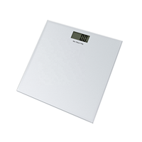 Balance corporelle numérique personnalisée de 150kg avec verre trempé et écran LCD imprimé OEM pris en charge pour la salle de bain