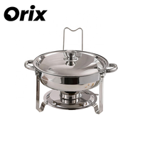 5L 3,5L Edelstahl Chafing Dish Buffet Speisenwärmer Alkoholbetrieben Silber für Hotel Restaurant Catering