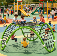 Dôme d'escalade multifonctionnel pour enfants en plein air avec balançoire suspendue pour zone résidentielle