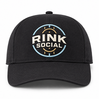 Commande d'essai – Casquette 6 panneaux profil bas avec boucle dorée classique, motif hockey, prête à la vente au détail pour les acheteurs adultes soucieux de leur style de vie, étiquette personnalisée