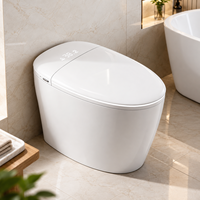 En gros WC intelligent moderne sur pied avec bidet électrique automatique, télécommande et siphon en S pour salle de bain