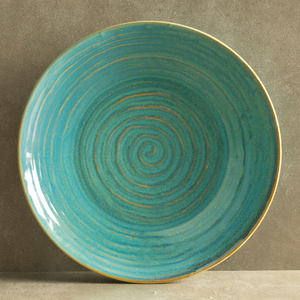 Restaurant Vaisselle Durable Acai <span class=keywords><strong>Granola</strong></span> Hôtel Poterie Plats Bleu Soupe Profonde 880ML Porcelaine Design Mexicain Assiettes <span class=keywords><strong>de</strong></span> Service - Product Image 5