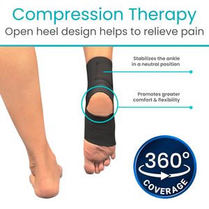 कस्टम टखने के लपेटे स्ट्रैप एड़ी ब्रेस स्टेबलाइजर, नरम, फर्म संपीड़न खेल आस्तीन सूजन के लिए - Product Image 6