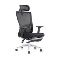 Chaise pivotante confortable, mobilier de bureau ergonomique avec repose-pieds rétractable