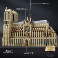 Reobrix 66016 8868 pièces Blocs de construction de haute simulation de la Cathédrale de Notre-Dame de Paris, Architecture Gothique, Jouets