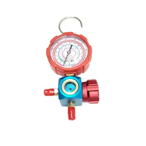 Professional CT-468 Refrigeration Single Gauge High Low Pressure with Sight Glass for R410A R134A R22 R404A