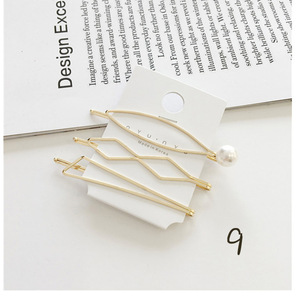 Barrettes à <span class=keywords><strong>cheveux</strong></span> en perles dorées pour femmes et filles, accessoires décoratifs pour la Saint-Valentin, la fête des mères, mariage et coiffure de mariée. - Product Image 2