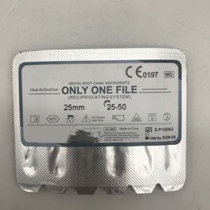 Lime endodontique dentaire Niti à activation thermique, 25 mm, 25-50, modèle à lime unique # - Product Image 3
