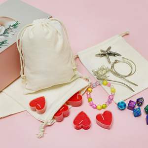 Sac à cordon en coton biologique recyclable <span class=keywords><strong>de</strong></span> luxe pour bijoux, sac à poussière <span class=keywords><strong>de</strong></span> haute qualité avec logo personnalisé imprimé, pochette cadeau en mousseline - Product Image 5