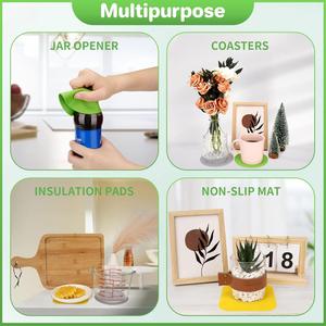 Multi-Functional Silicone Jar Opener Pad Non-Slip Surface Tight Lids Bottles Opening Assistant Coaster Heat Resistant <b>Mat</b> - Product Image 2