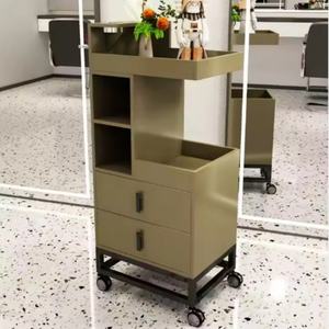 Luxury Metal <b>Hairdresser</b> Work Cabinet Storage Tool Cart for Barbershop Haircuts Metal <b>Trolley</b> - Product Image 3