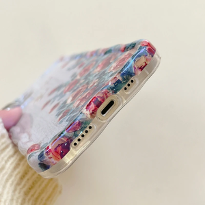 11 <span class=keywords><strong>Blu</strong></span> Ray arte de gama alta pintura al óleo flores funda de teléfono de silicona para mujeres 14 15promax Protector de pantalla Compatible 12pro móvil - Product Image 6